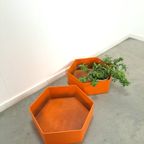 Oranje Kunststof Bloembak Plantenbak thumbnail 6