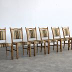 Brutalist Eetkamerstoelen | Vintage Stoelen | Jaren 60 | (6) thumbnail 2