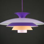 Geweldig Uitziende Paars, Zalm En Roze Gelakte Deense Designlamp - Xl-Model - Formlight - Denemar thumbnail 6