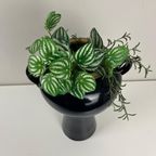Hoge Bloempot / Vaas Keramiek, Blauw Glazuur Schulze Crinitz thumbnail 9