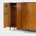 Grote Vintage 5-deurs Kledingkast In Teak, 1960s thumbnail 2