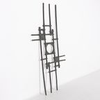 1980’s Crafted Brutalist Door Fixture/wall Art / Muurdecoratie / Wanddecoratie thumbnail 5