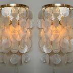 10Beschikbaar ! Capiz Schelpen Wandlampen Lamp Goud Frame Opaline Schelpen thumbnail 9