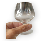 Set Van 11 Vintage Jaren 60 Zilver Ombre Cognac Glazen thumbnail 4