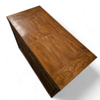 Vintage Drexel Accolade Campaign Server Dry Bar On Casters / Flip Top 1980s thumbnail 5