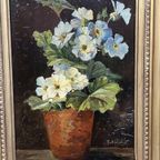 Pieter In'T Hout (1879-1965) "Stilleven Met Bloemen". thumbnail 2