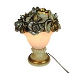 Italiaanse Tafellamp - Hollywood Regency Stijl - Goudverf - Plateel - 80'S thumbnail 7