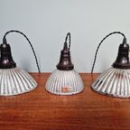 Lot De 3 Suspensions "Gal" En Verre Mercurisé, Années 1930 thumbnail 22