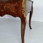 Louis Xv Dubbelzijdig Mahonie En Palissander Plat Bureau thumbnail 12