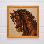 Houten Lijst Geborduurd Paard thumbnail 4