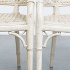 Set Van 2 Leuke Vintage Jaren 70 Design Stoelen Van Jonathan Adler Gemaakt Van Riet En Bamboe thumbnail 12