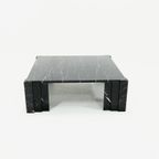 Large Italian Modern Black Marble Coffee Table 1970S thumbnail 3