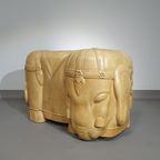 Decorative Wood And Resin Elephant Table / Stool thumbnail 8