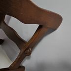4 X Brutalist Oak Dining Chairs / 60's thumbnail 13