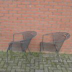 Metalen Tuinstoelen Met Armleuning Set Van 2 thumbnail 6