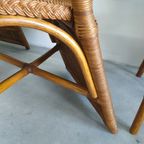 Vintage Jaren 70 Rohé Design Rotan/pitriet Fauteuil/stoel(en) thumbnail 13