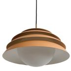Mid-century Deens Design Schijven Hanglamp Okergeel Mat 1960’s thumbnail 3