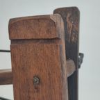 Vintage Eiken Houten Wijnrek Spaans Brutalist Flessenrek thumbnail 5