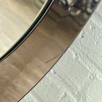 Italiaanse Vintage Ovale Spiegel Met Taupe Getint Glas thumbnail 11