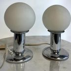 Set Van 2 Vintage Mini Bollampjes / Space Age Tafellampen thumbnail 3