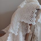 Vintage Sprei. Handwerk Gehaakt. Katoen. 210cmx 190cm. thumbnail 6