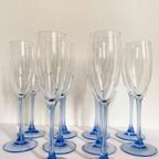 4X Champagneglas Met Blauwe Steel Luminarc thumbnail 4