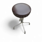 3 X Stool / Black Top / Chrome Frame / 1970s thumbnail 7