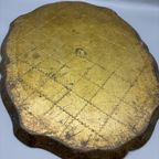 Florentijns Vintage Dienblad Rood/goud 60's thumbnail 2