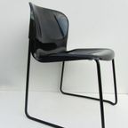 3 Zwarte Retro Design Stoelen Gerd Lange Drabert thumbnail 2