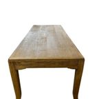 Vintage Xl Houten Tafel In Eik thumbnail 8