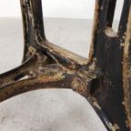 Industriele Tafel, Tuintafel Met Hardsteen Plaat Op Gietijzeren Frame, Jaren 30 thumbnail 11