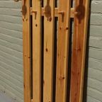 Vintage 1960S Scandi Massief Grenen Wandkapstok thumbnail 4