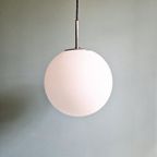 Grote Suspensie In Wit Gesatineerd Opaalglas, Limburg, 1970 thumbnail 9