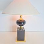 Vintage Le Dauphin Tafellamp Messing Lamp Regency France '70 thumbnail 5