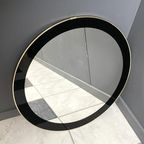 Round Mirror With Black Decoration 1960S thumbnail 2