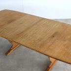 Brutalist Eettafel | Vintage Tafel | Eiken | Verlengbaar (2) thumbnail 2