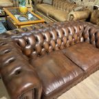 Engelse Springvale Chesterfield 2,5 Zits Bank Bruin thumbnail 6