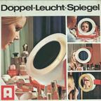 Spiegel Space Age, 2-zijdig Oranje-wit Tafel Of Wand Vintage thumbnail 8