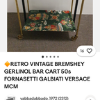 Gerlinol Bremsey Jaren 50 Serveer Wagenuniek Versace Design thumbnail 3