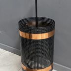 Metal And Teak Umbrella Stand 1960S thumbnail 9