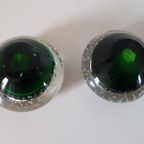 * 2 Murano Kandelaars Spijkerglas Waxine Houders | Kerst thumbnail 6