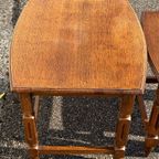 Houten Vintage Nesting Tables Bijzettafels Set Van 3 thumbnail 2