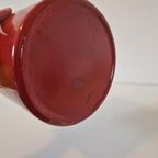 Vintage Bloempot Rood Oranje Keramieke Pot thumbnail 6