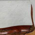 Antiek Franse Secretaire Wandkast Ladekast Met Marmer Blad thumbnail 13