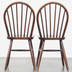 Set Van 4 Vintage Houten Windsor Spijlen Stoelen Uit De Jaren ’70 In Engelse Stijl thumbnail 5