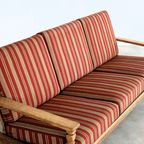 Brutalist Bank | Vintage Sofa | Jaren 60 | Eiken thumbnail 12