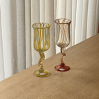Set Of 4 Colorful Handblown Glasses From Kenya thumbnail 9