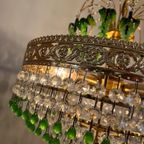 Murano Groene Druiven Hanglamp Vintage Kroonluchter Groen Hollywood thumbnail 14