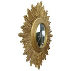 Zeer Grote Gouden Zonnespiegel Sunburst Spiegel Xl Hars 69Cm thumbnail 9