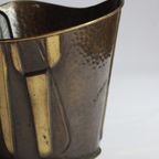 Vintage Modernist Embossed Copper Cachepot, 1950S. thumbnail 14